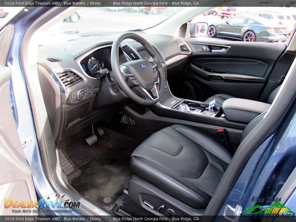 2019 Ford Edge Titanium AWD Blue Metallic / Ebony Photo #30