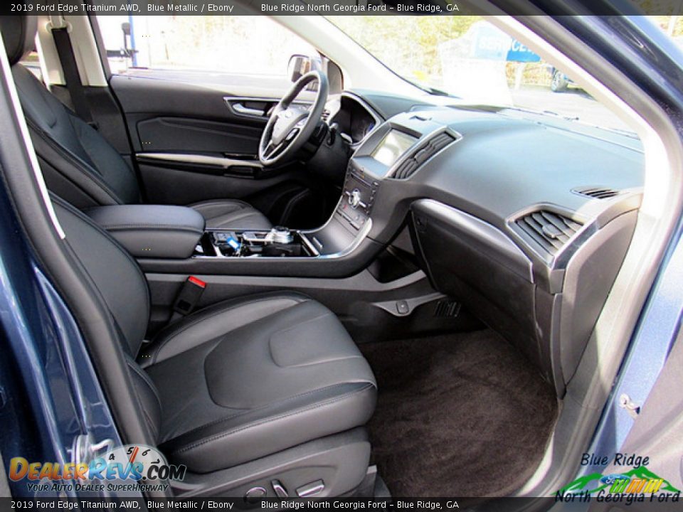 2019 Ford Edge Titanium AWD Blue Metallic / Ebony Photo #31