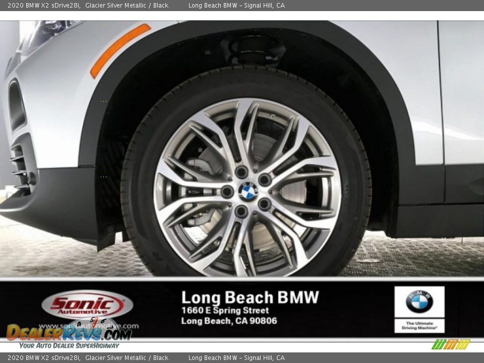 2020 BMW X2 sDrive28i Glacier Silver Metallic / Black Photo #9