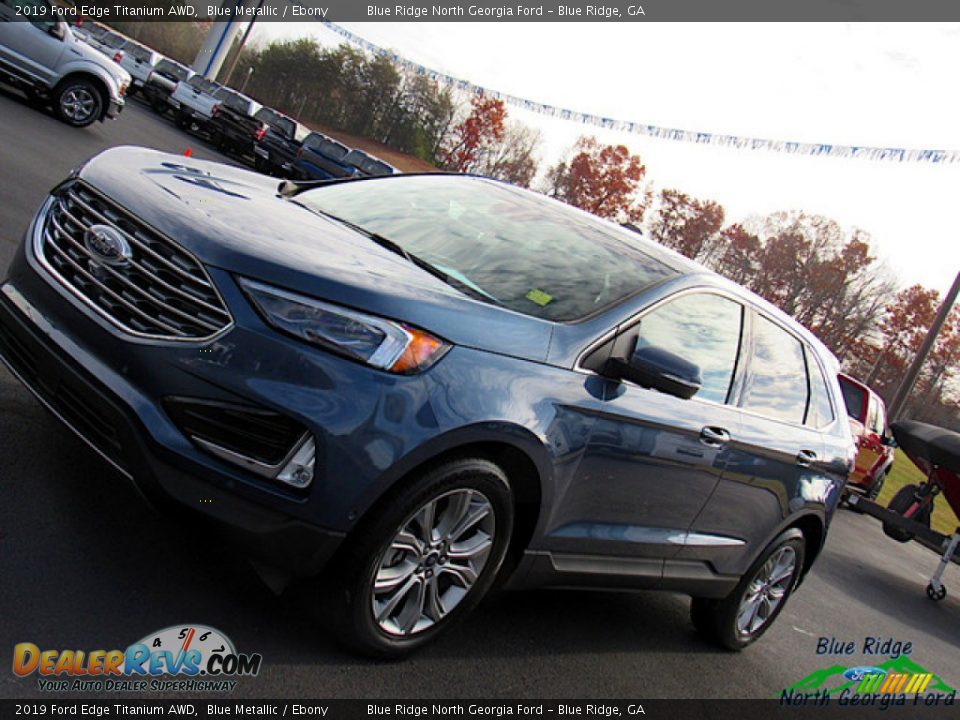 2019 Ford Edge Titanium AWD Blue Metallic / Ebony Photo #33