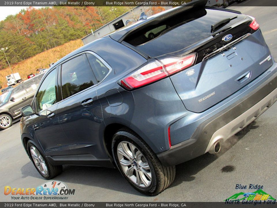 2019 Ford Edge Titanium AWD Blue Metallic / Ebony Photo #36