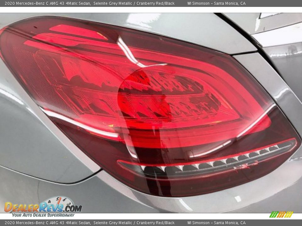 2020 Mercedes-Benz C AMG 43 4Matic Sedan Selenite Grey Metallic / Cranberry Red/Black Photo #26