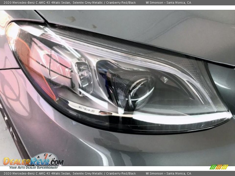 2020 Mercedes-Benz C AMG 43 4Matic Sedan Selenite Grey Metallic / Cranberry Red/Black Photo #32