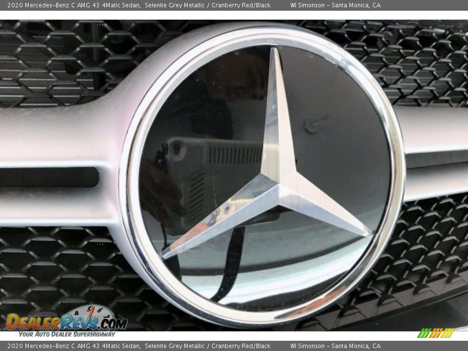 2020 Mercedes-Benz C AMG 43 4Matic Sedan Selenite Grey Metallic / Cranberry Red/Black Photo #33