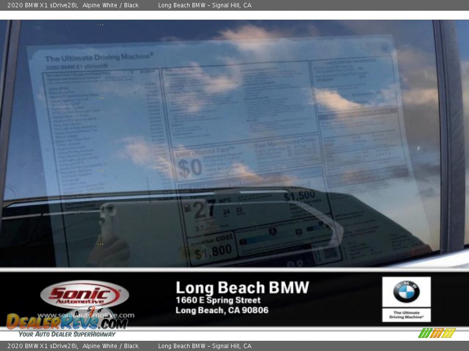 2020 BMW X1 sDrive28i Alpine White / Black Photo #10