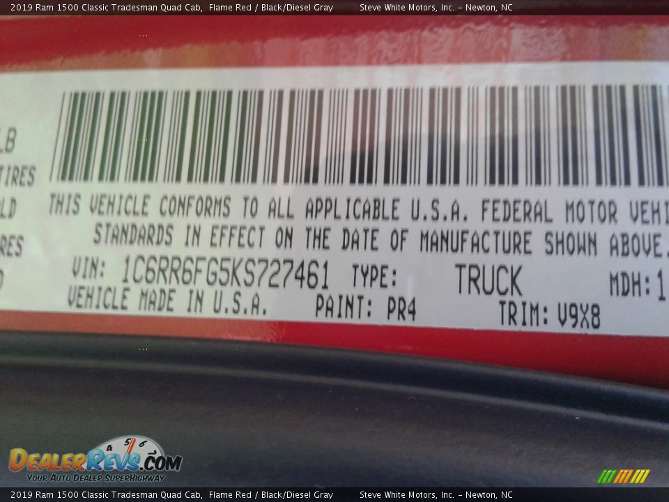 2019 Ram 1500 Classic Tradesman Quad Cab Flame Red / Black/Diesel Gray Photo #26