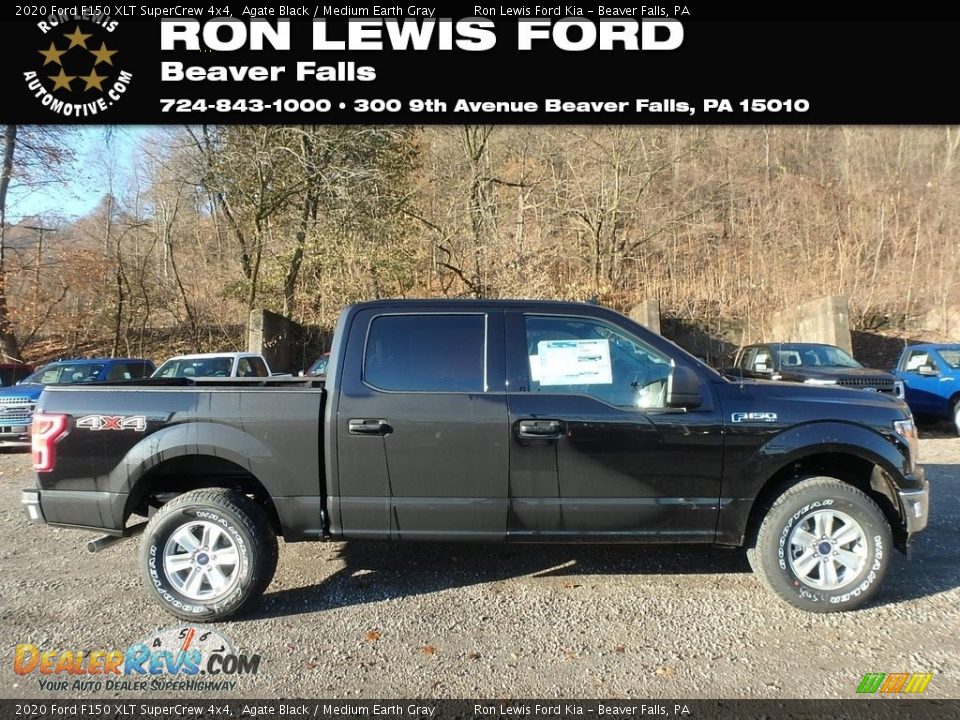 2020 Ford F150 XLT SuperCrew 4x4 Agate Black / Medium Earth Gray Photo #1