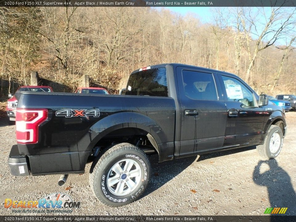 2020 Ford F150 XLT SuperCrew 4x4 Agate Black / Medium Earth Gray Photo #2