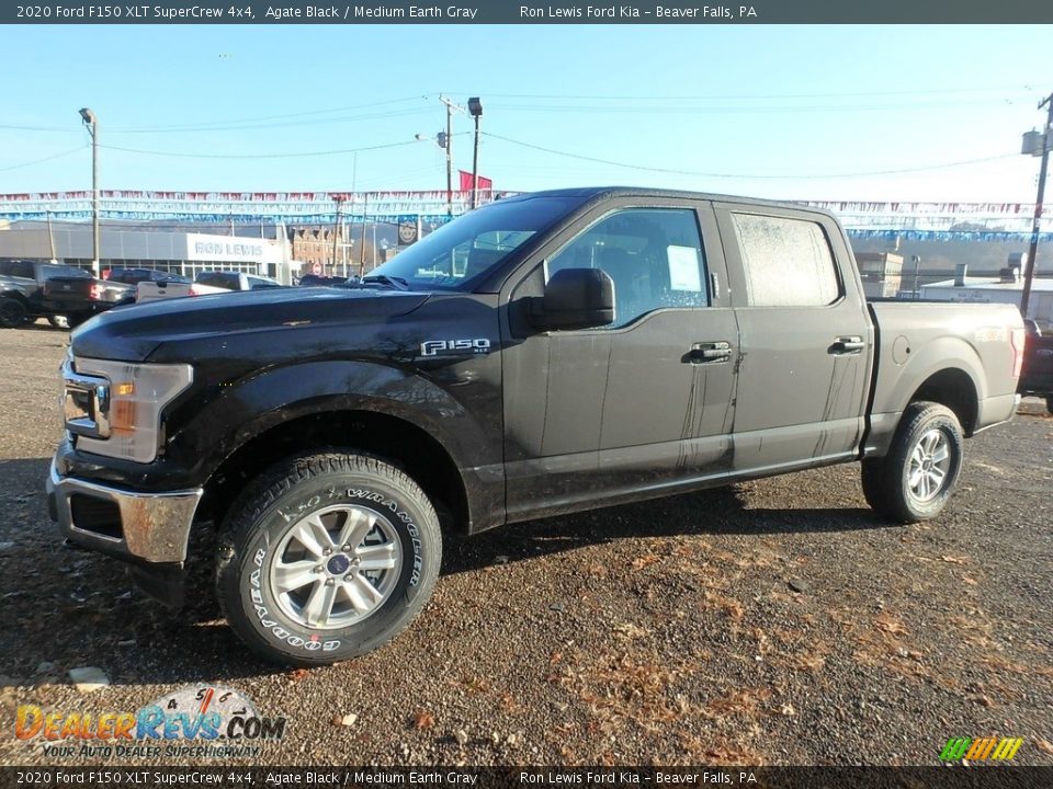 2020 Ford F150 XLT SuperCrew 4x4 Agate Black / Medium Earth Gray Photo #6