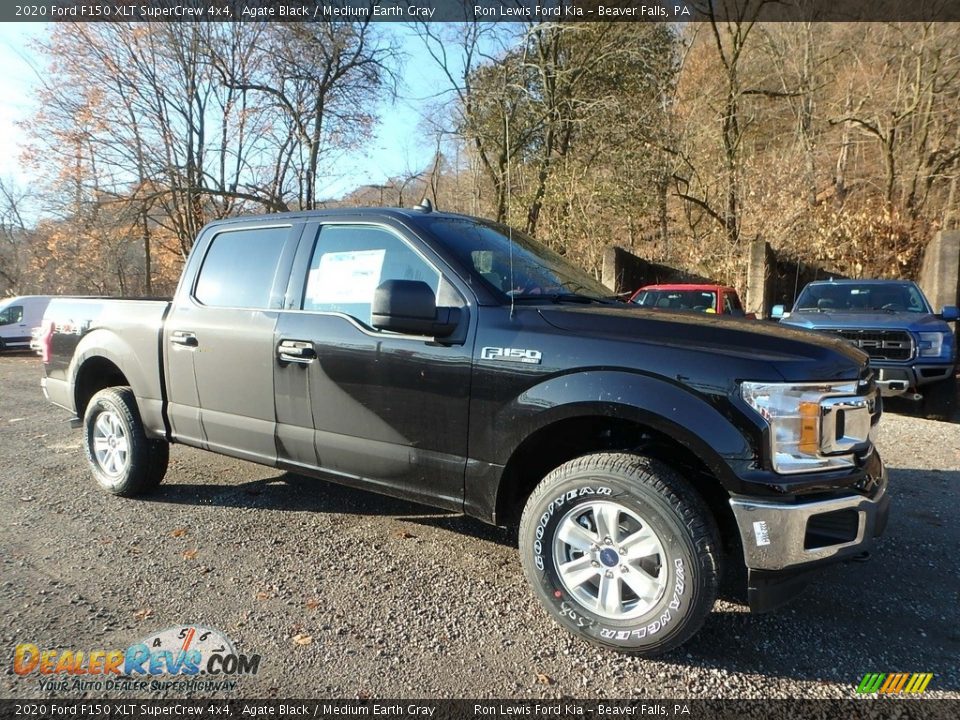 2020 Ford F150 XLT SuperCrew 4x4 Agate Black / Medium Earth Gray Photo #8