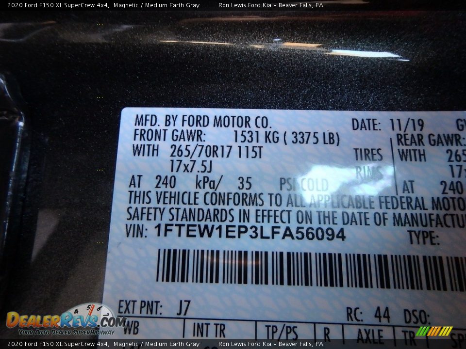 2020 Ford F150 XL SuperCrew 4x4 Magnetic / Medium Earth Gray Photo #11