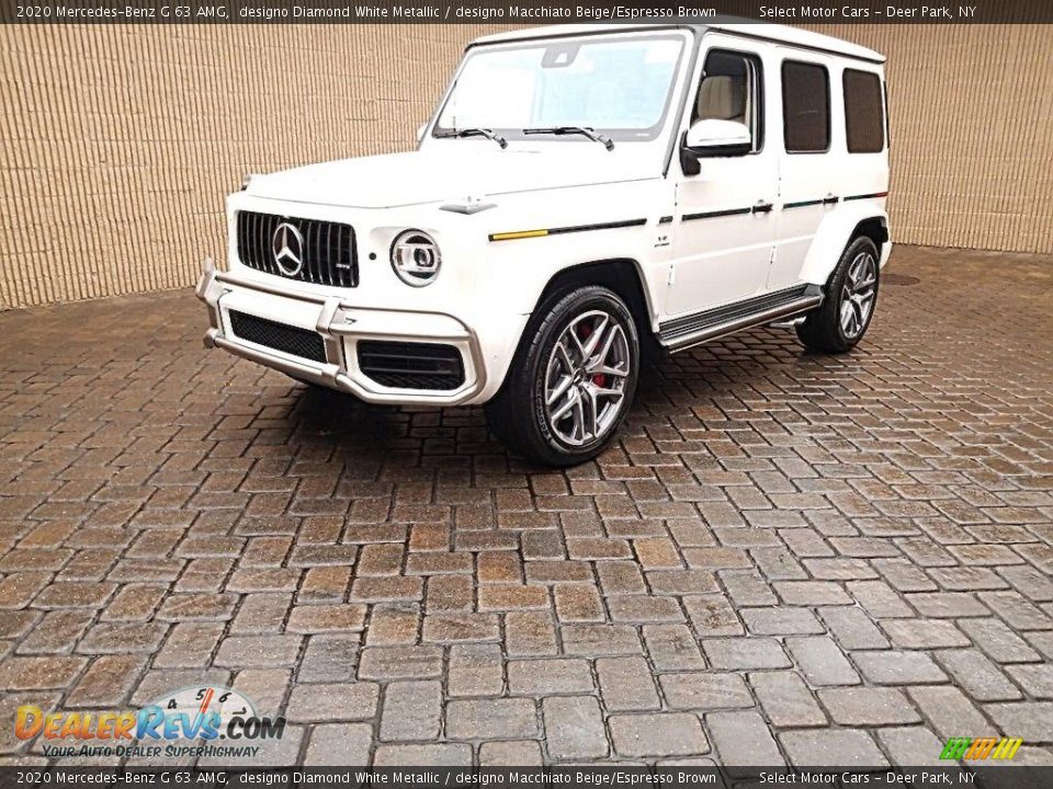 2020 Mercedes-Benz G 63 AMG designo Diamond White Metallic / designo Macchiato Beige/Espresso Brown Photo #1