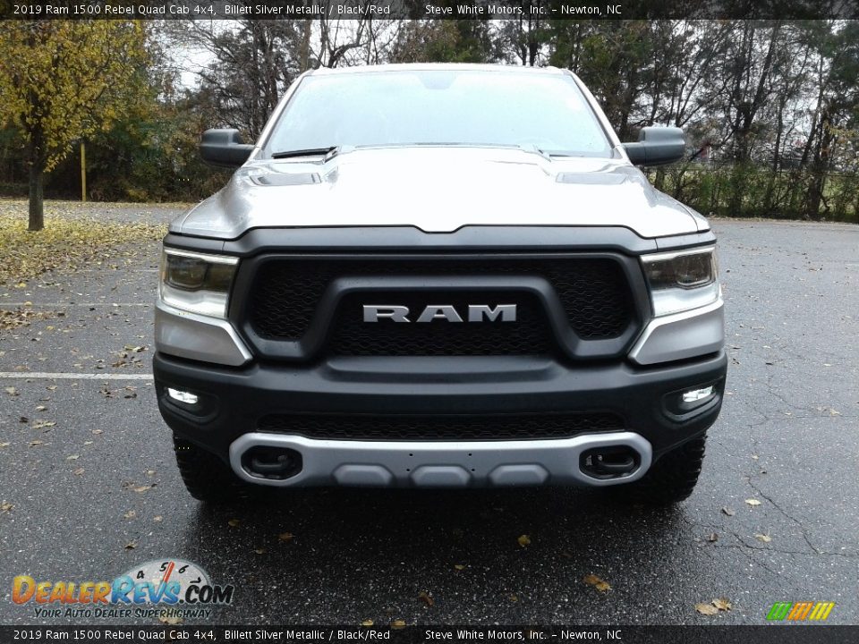 2019 Ram 1500 Rebel Quad Cab 4x4 Billett Silver Metallic / Black/Red Photo #3