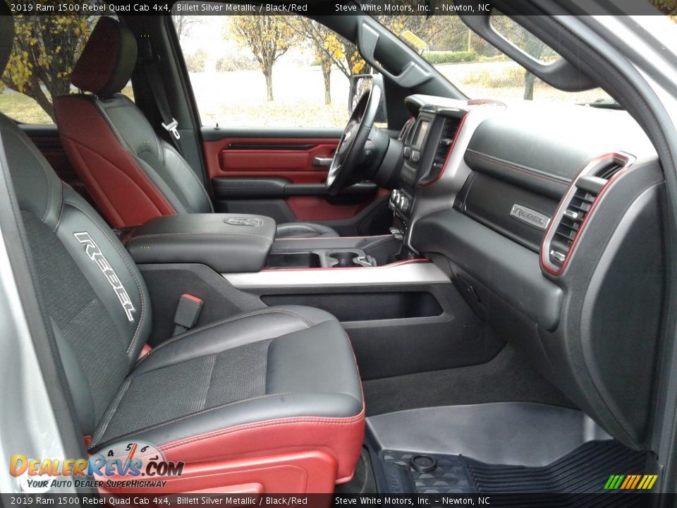 Black/Red Interior - 2019 Ram 1500 Rebel Quad Cab 4x4 Photo #15