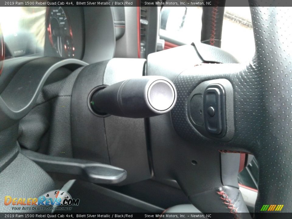 2019 Ram 1500 Rebel Quad Cab 4x4 Billett Silver Metallic / Black/Red Photo #16