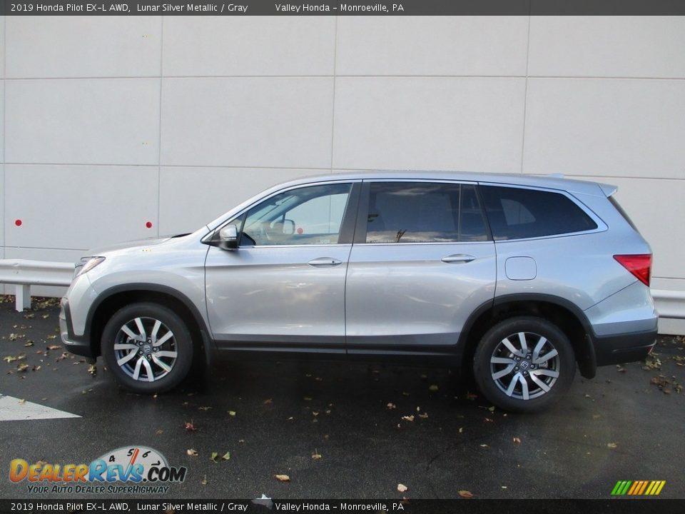 2019 Honda Pilot EX-L AWD Lunar Silver Metallic / Gray Photo #2
