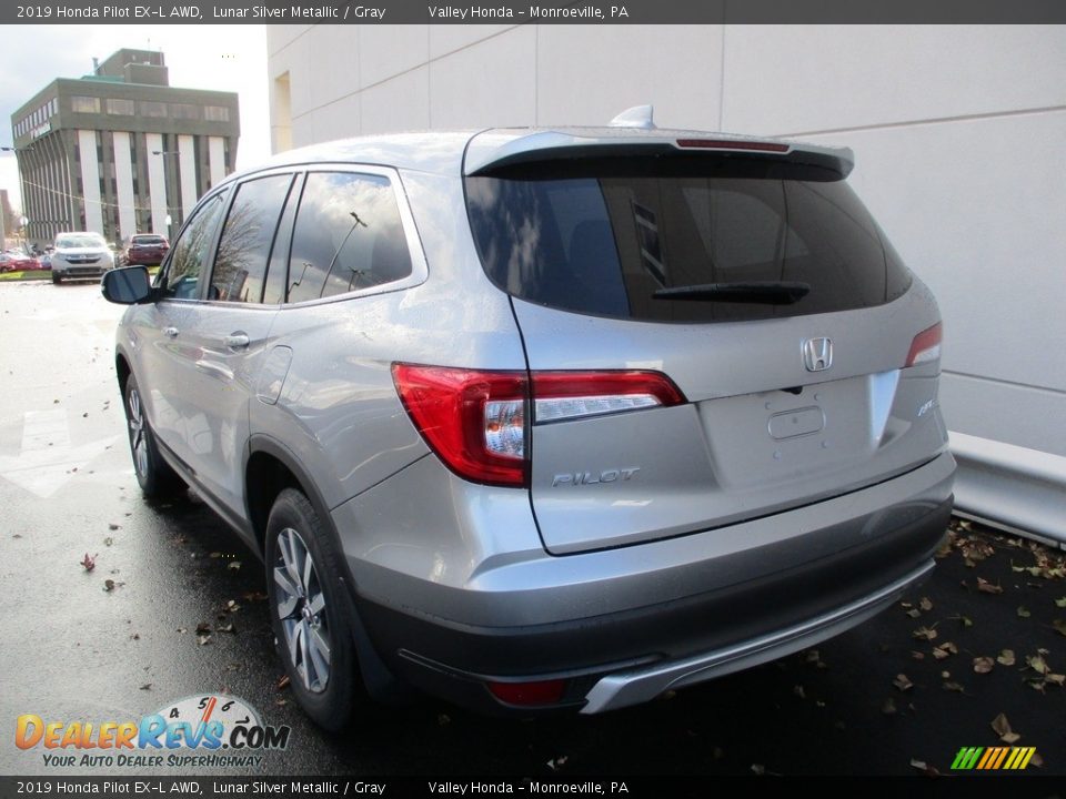 2019 Honda Pilot EX-L AWD Lunar Silver Metallic / Gray Photo #3