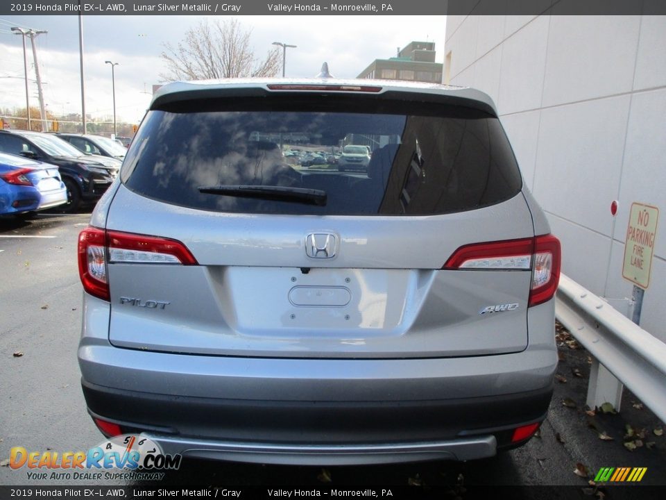 2019 Honda Pilot EX-L AWD Lunar Silver Metallic / Gray Photo #4