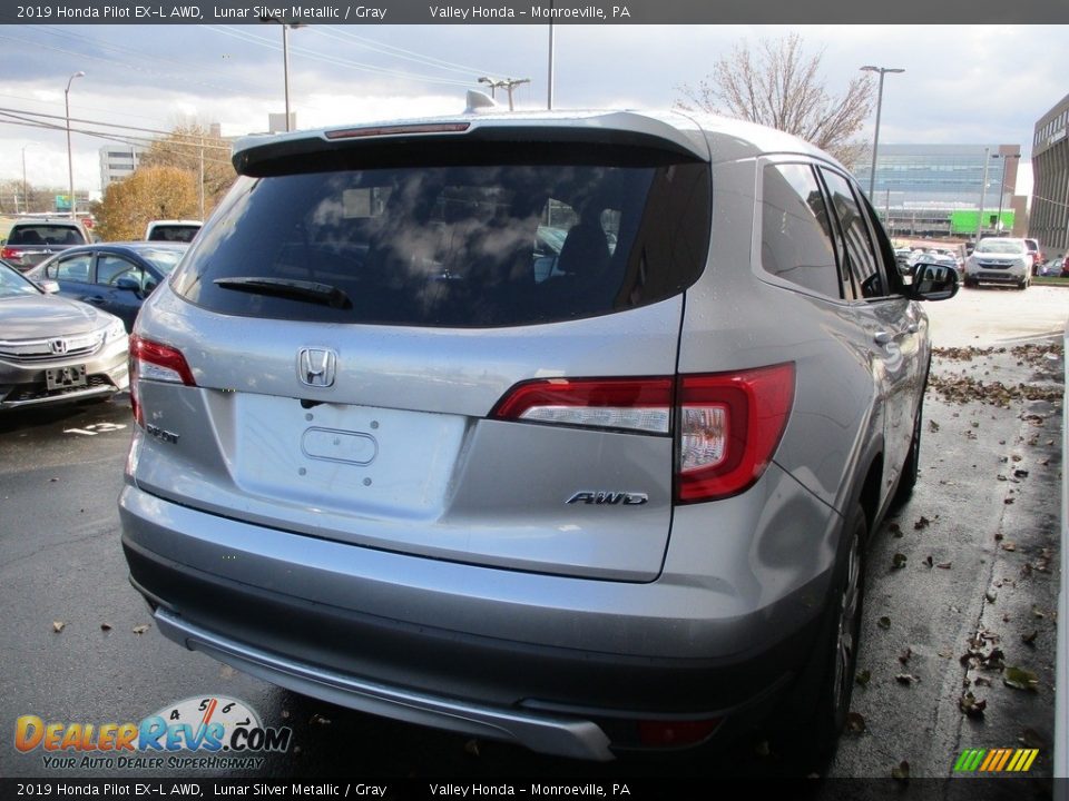 2019 Honda Pilot EX-L AWD Lunar Silver Metallic / Gray Photo #5