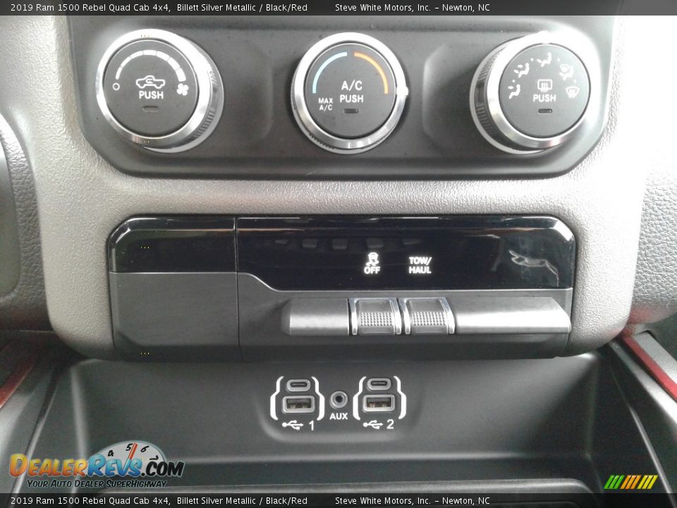 2019 Ram 1500 Rebel Quad Cab 4x4 Billett Silver Metallic / Black/Red Photo #24