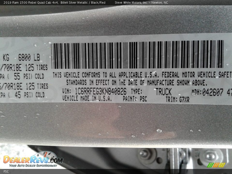 Ram Color Code PSC Billett Silver Metallic