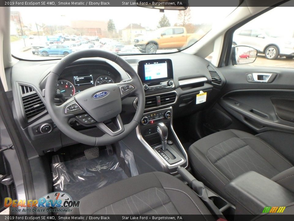 Ebony Black Interior - 2019 Ford EcoSport SE 4WD Photo #15