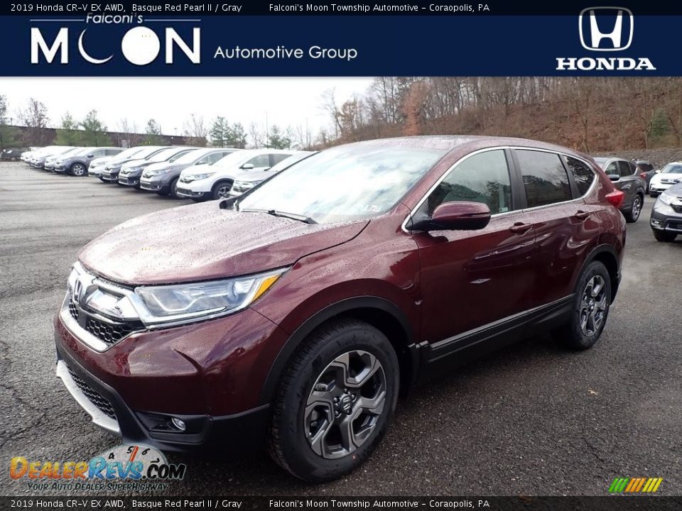 2019 Honda CR-V EX AWD Basque Red Pearl II / Gray Photo #1