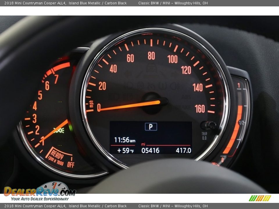 2018 Mini Countryman Cooper ALL4 Island Blue Metallic / Carbon Black Photo #8