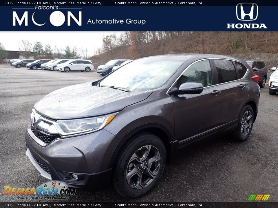 2019 Honda CR-V EX AWD Modern Steel Metallic / Gray Photo #1