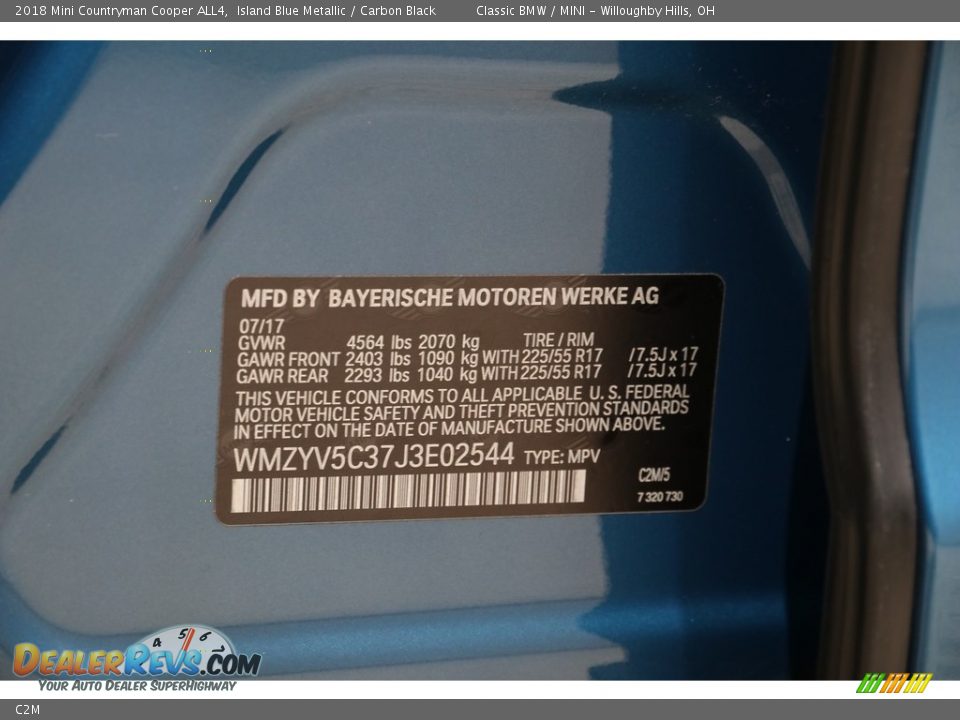 Mini Color Code C2M Island Blue Metallic