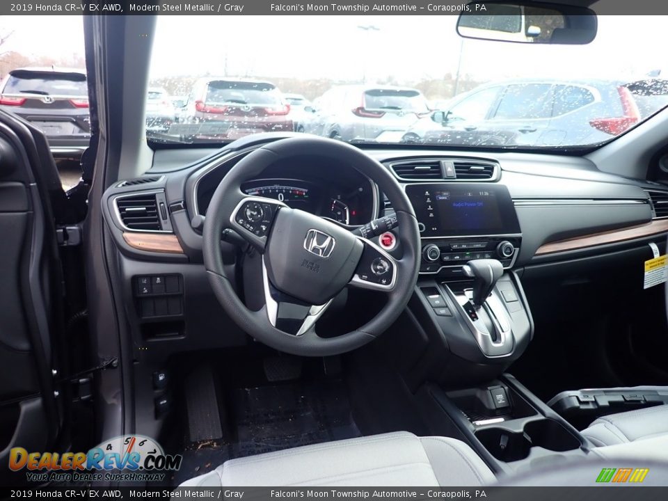2019 Honda CR-V EX AWD Modern Steel Metallic / Gray Photo #10