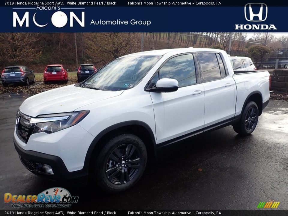 2019 Honda Ridgeline Sport AWD White Diamond Pearl / Black Photo #1