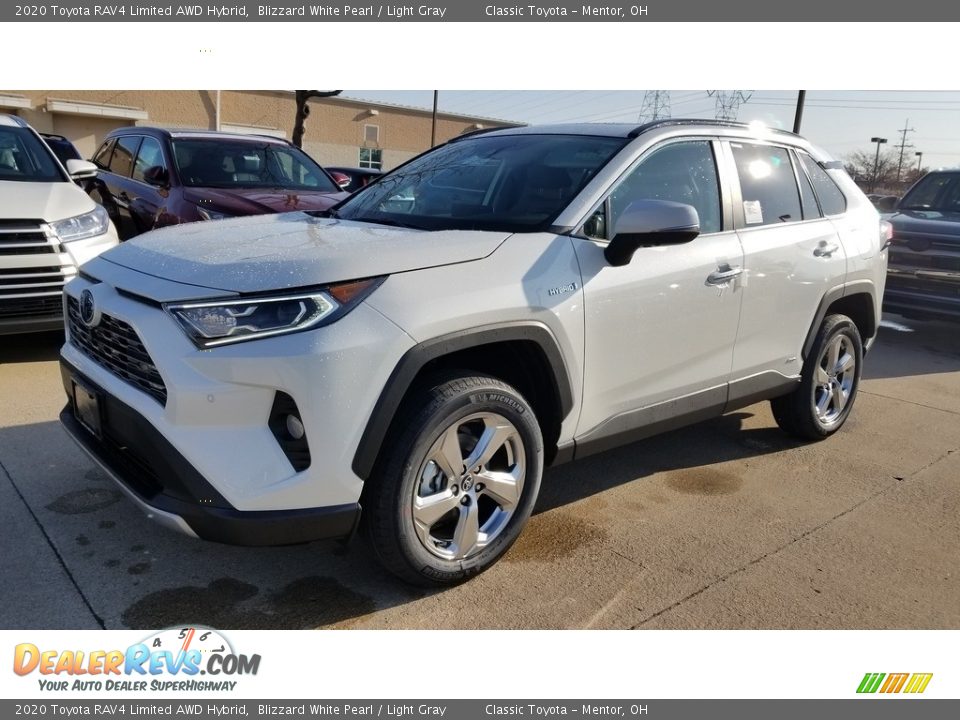 2020 Toyota RAV4 Limited AWD Hybrid Blizzard White Pearl / Light Gray Photo #1