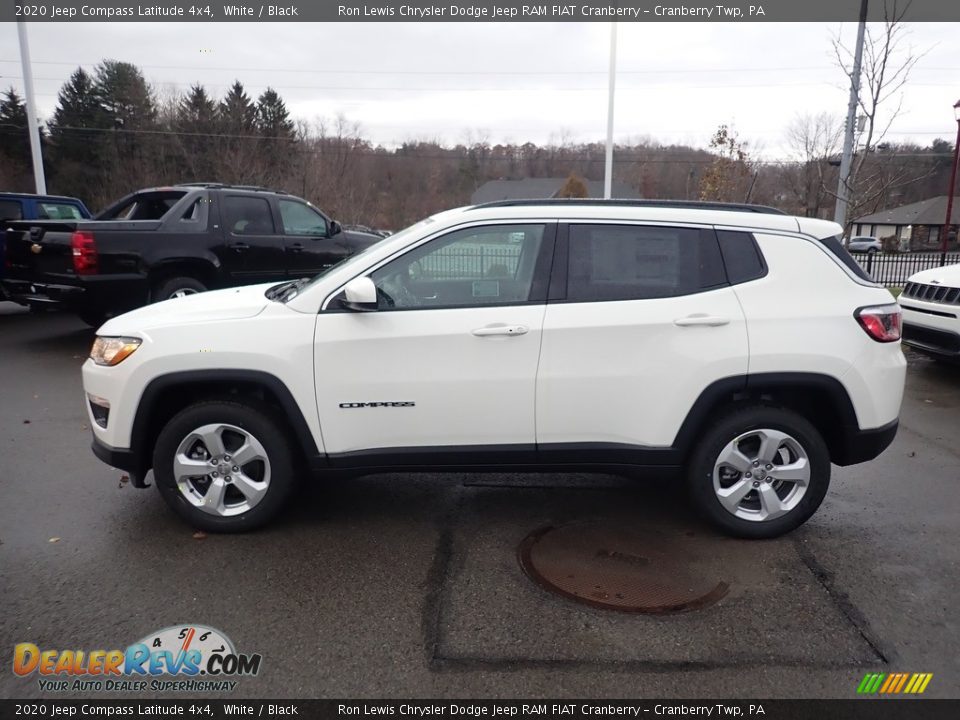2020 Jeep Compass Latitude 4x4 White / Black Photo #2