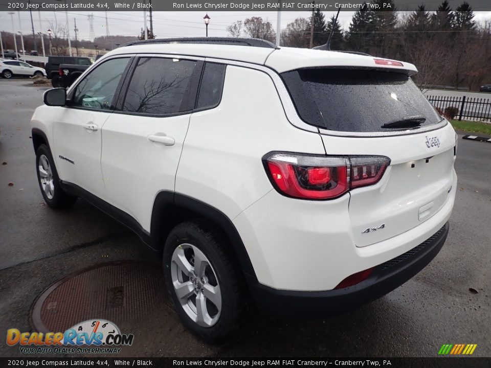 2020 Jeep Compass Latitude 4x4 White / Black Photo #3