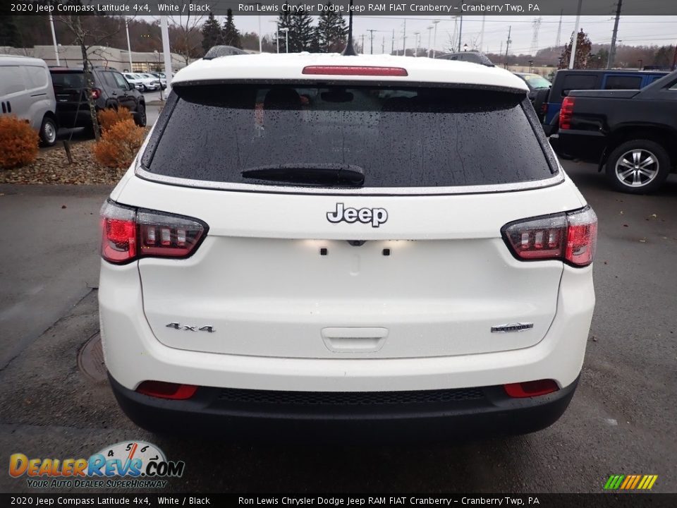 2020 Jeep Compass Latitude 4x4 White / Black Photo #4