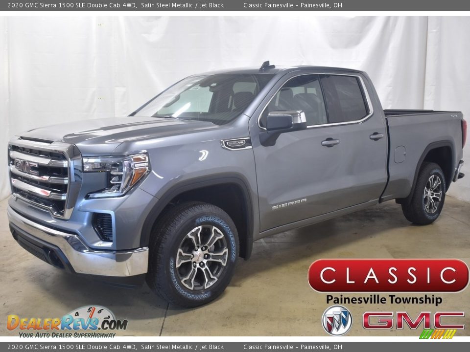 2020 GMC Sierra 1500 SLE Double Cab 4WD Satin Steel Metallic / Jet Black Photo #1