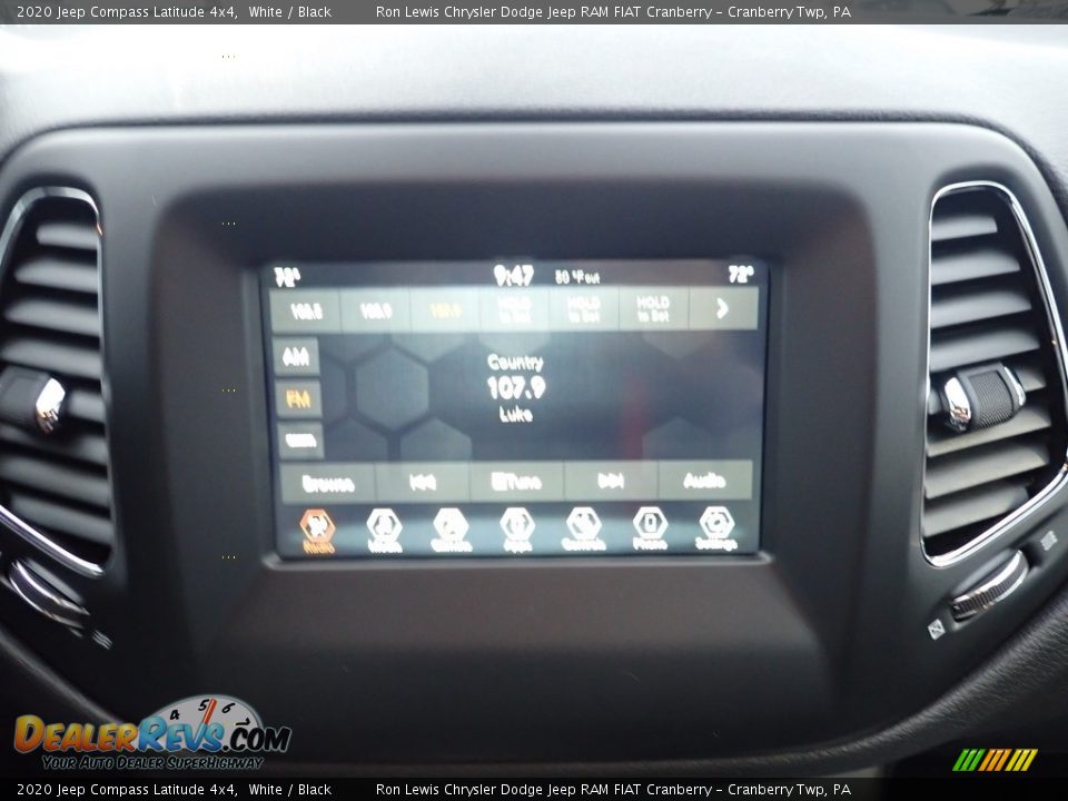 2020 Jeep Compass Latitude 4x4 White / Black Photo #16