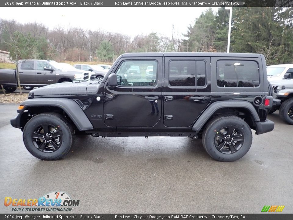 Black 2020 Jeep Wrangler Unlimited Sport 4x4 Photo #2