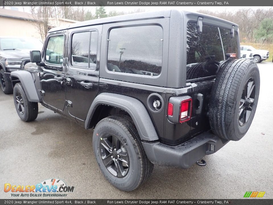 2020 Jeep Wrangler Unlimited Sport 4x4 Black / Black Photo #3