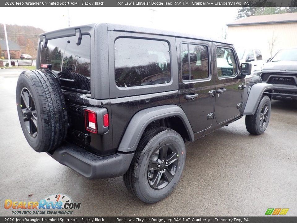 2020 Jeep Wrangler Unlimited Sport 4x4 Black / Black Photo #5