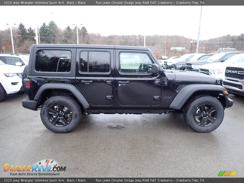 Black 2020 Jeep Wrangler Unlimited Sport 4x4 Photo #6