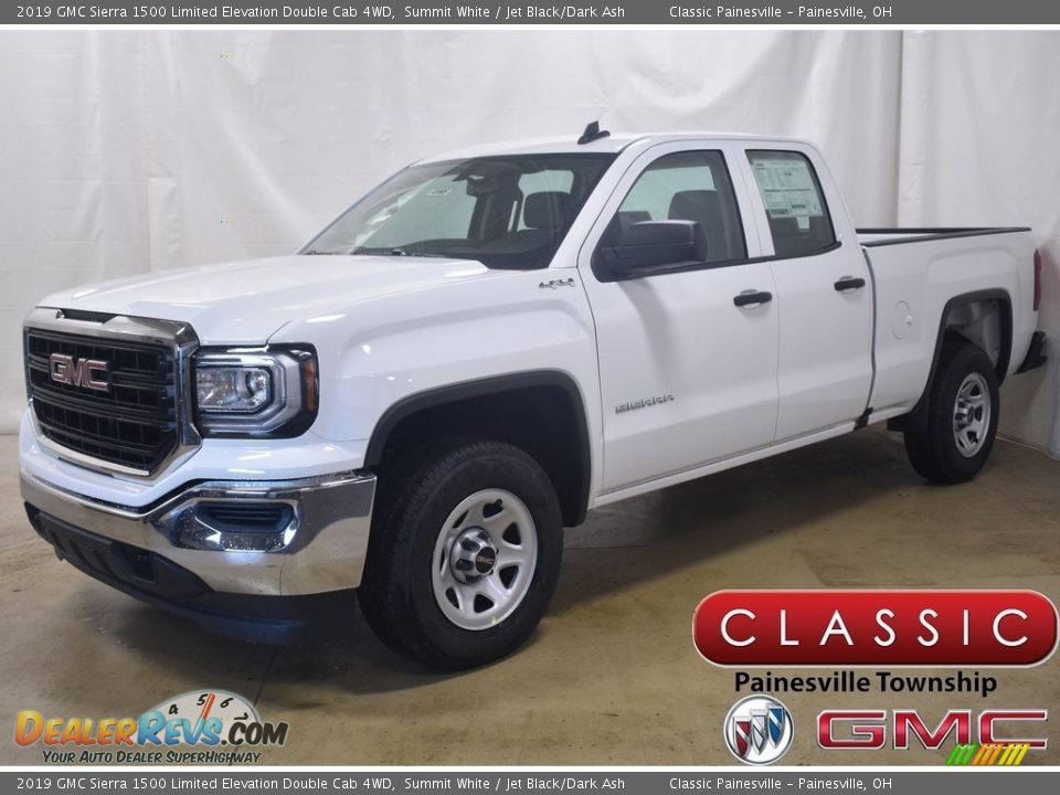 2019 GMC Sierra 1500 Limited Elevation Double Cab 4WD Summit White / Jet Black/Dark Ash Photo #1