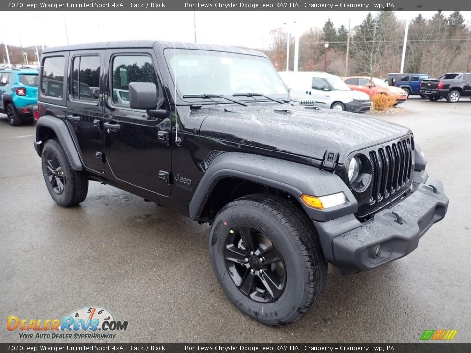 Front 3/4 View of 2020 Jeep Wrangler Unlimited Sport 4x4 Photo #7