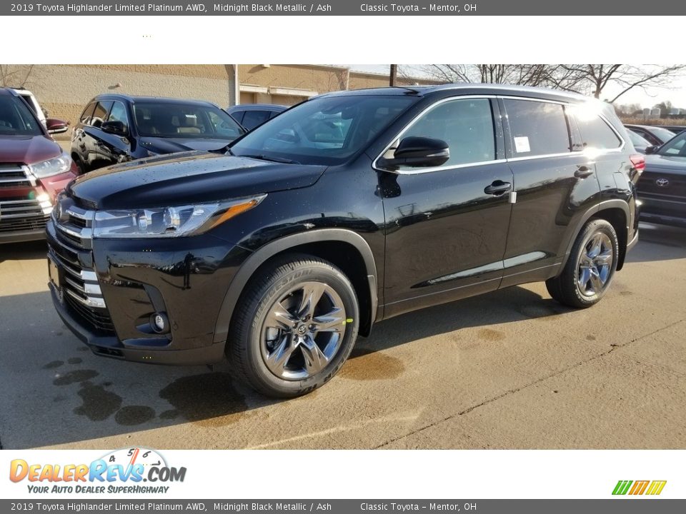 2019 Toyota Highlander Limited Platinum AWD Midnight Black Metallic / Ash Photo #1