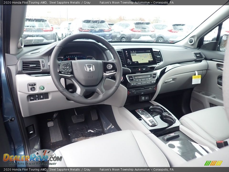 Gray Interior - 2020 Honda Pilot Touring AWD Photo #10