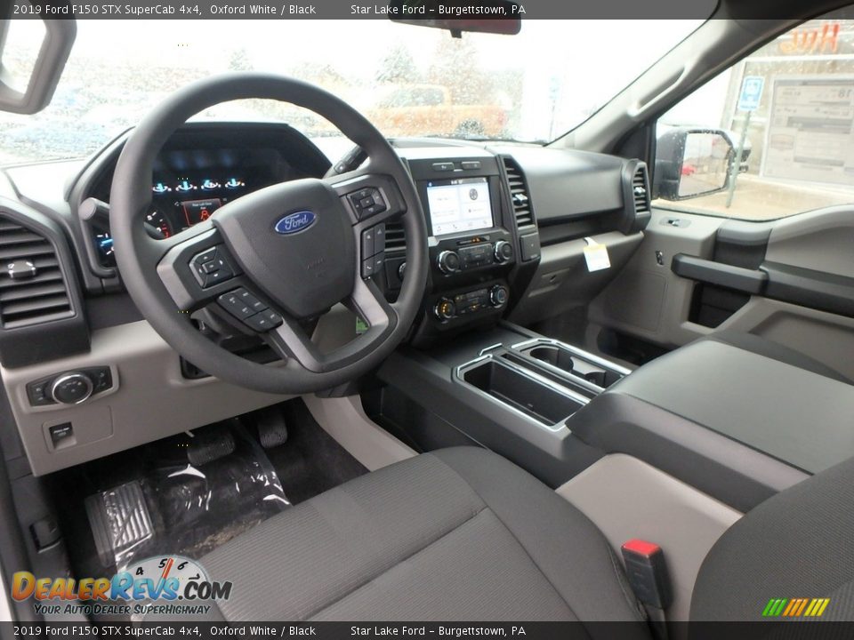 Black Interior - 2019 Ford F150 STX SuperCab 4x4 Photo #13