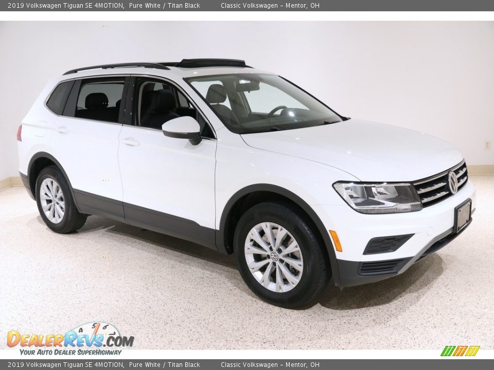 2019 Volkswagen Tiguan SE 4MOTION Pure White / Titan Black Photo #1