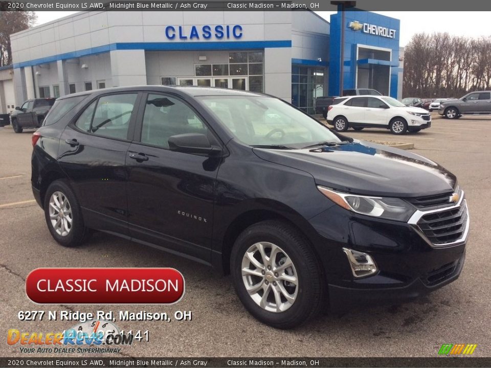 2020 Chevrolet Equinox LS AWD Midnight Blue Metallic / Ash Gray Photo #1