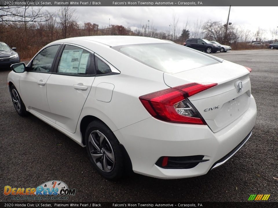 2020 Honda Civic LX Sedan Platinum White Pearl / Black Photo #3